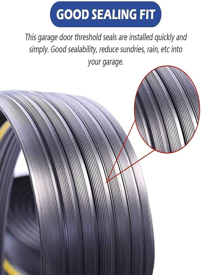 ToLanbbt 12Ft/3.7M Universal Garage Door Rubber Threshold Strip with 300ml Black Adhesive/Sealant, Weatherproof Seal Strip DIY Weather Stripping Replacement (Black+Yellow) - Image 3